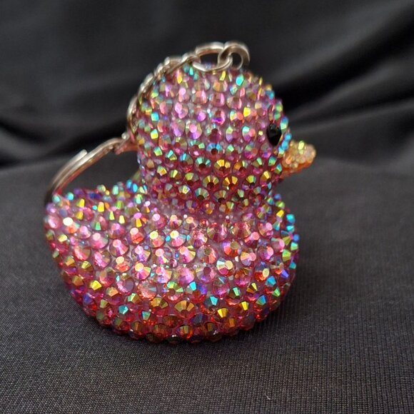 Rubber Ducky Keychains/Bag Charms, Bling Rubber Ducks, Bedazzled Ducks - Picture 4 of 15
